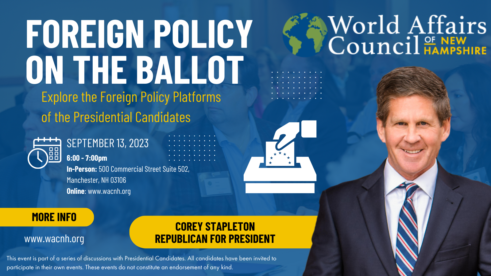Corey Stapleton Foreign Policy on the Ballot